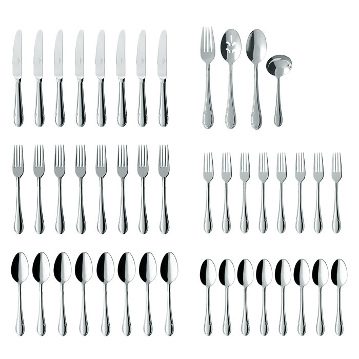 Villeroy & Boch Mademoiselle Stainless Steel Flatware Set of 64